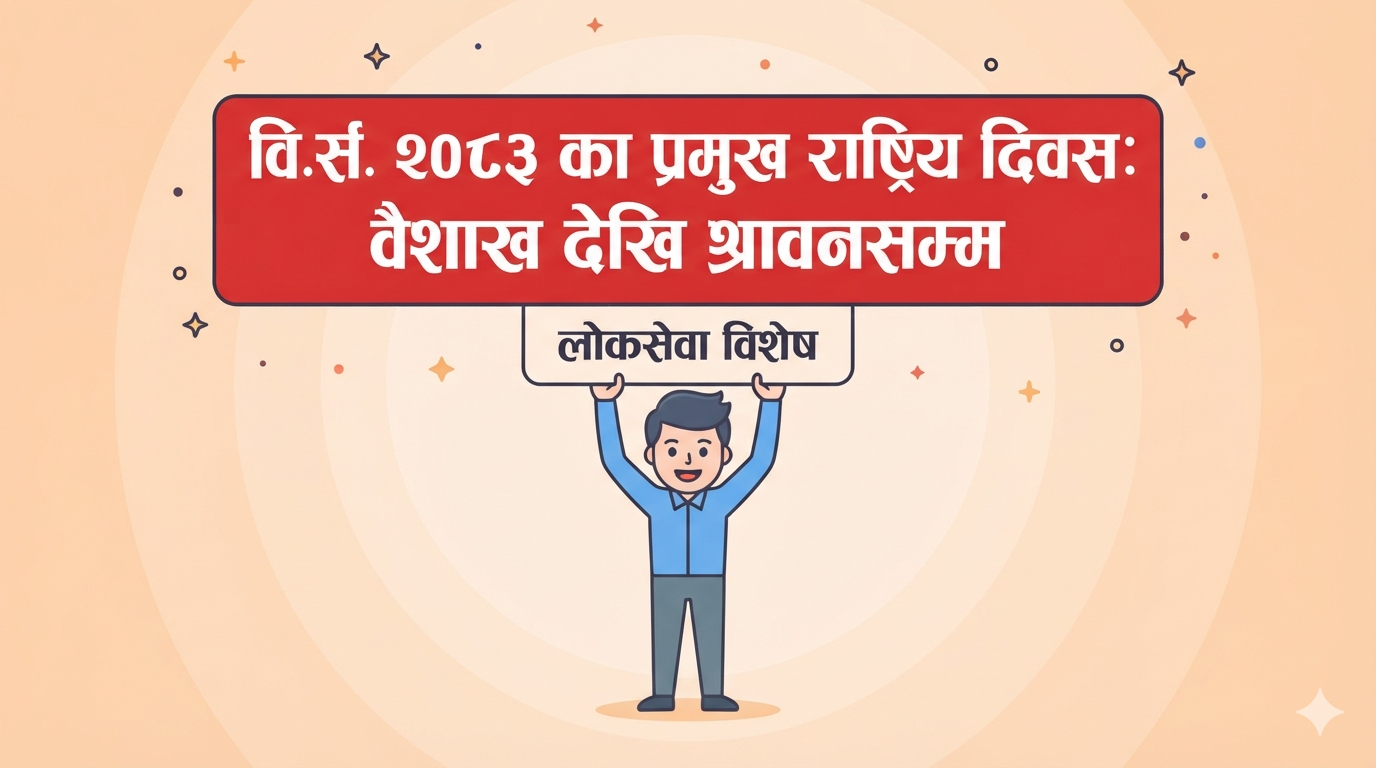 Major National Days of BS 2083: From Baisakh to Shravan