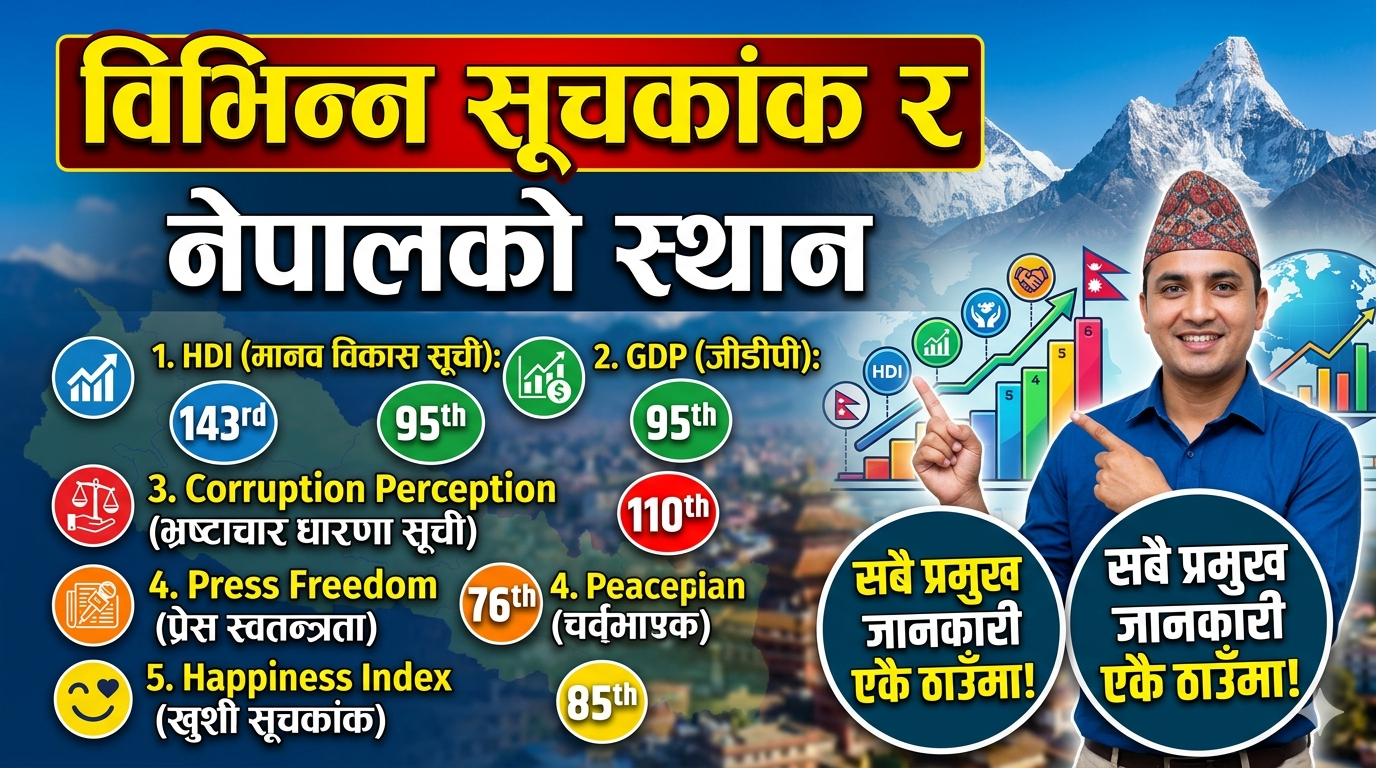 Various indices and Nepal's position