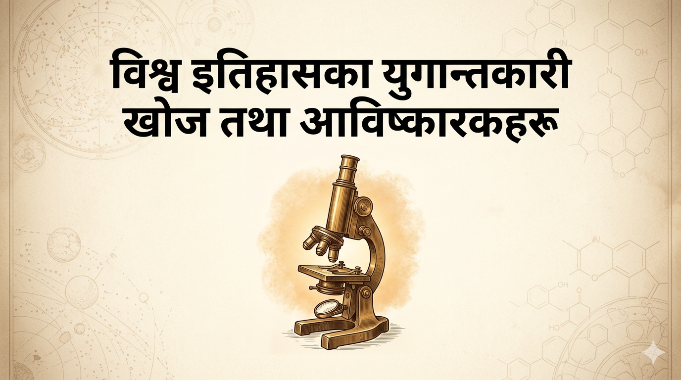 A collection of groundbreaking discoveries and inventors from world history