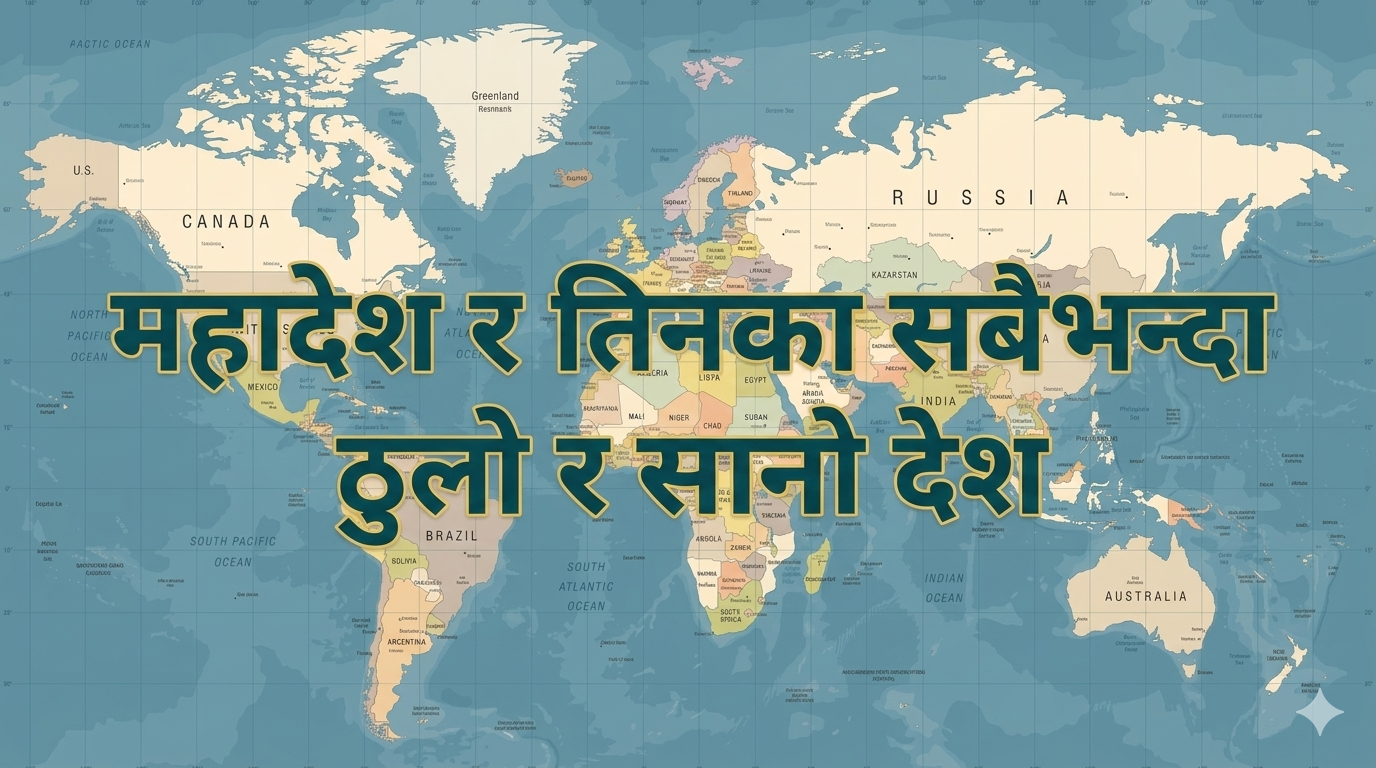 Largest and smallest countries of each continent