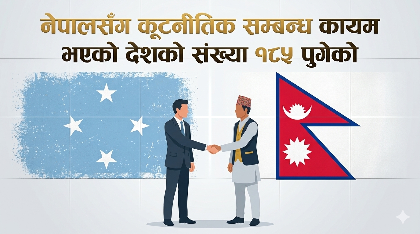 The number of countries with which Nepal has established diplomatic relations has reached 185.