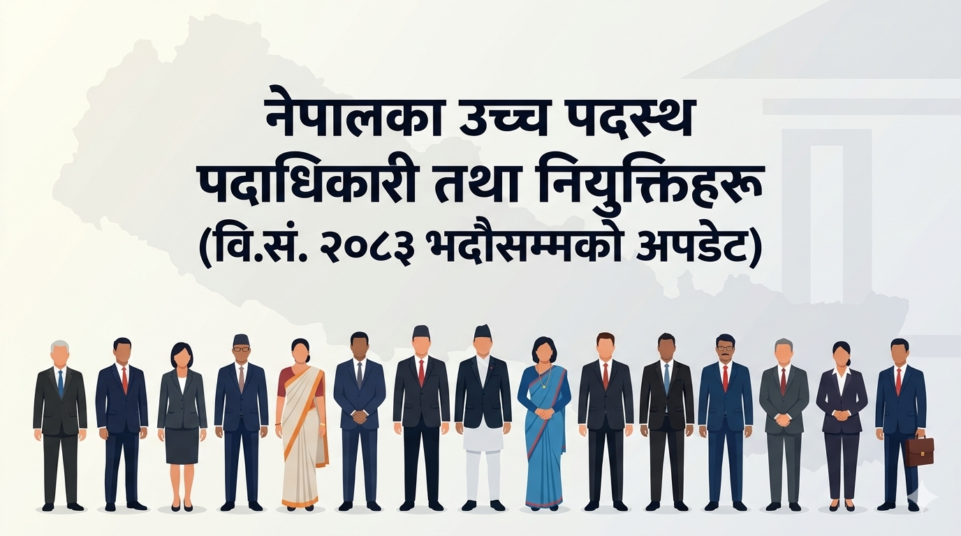 High-ranking officials and appointments of Nepal (Updated up to Bhadra, 2083 BS)