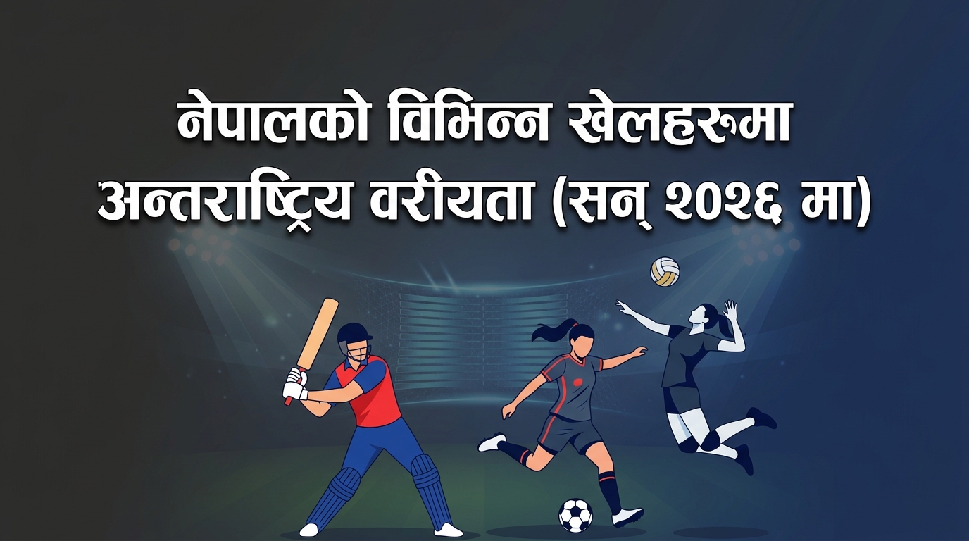 Nepal's international rankings in various sports (in 2026)